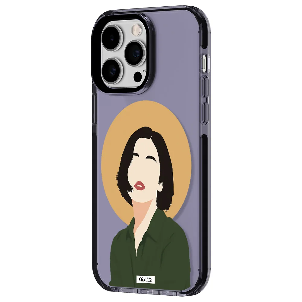 Portrait Of A Girl In A Green Dress Apple iPhone 15 Pro Max impact Lilac Case