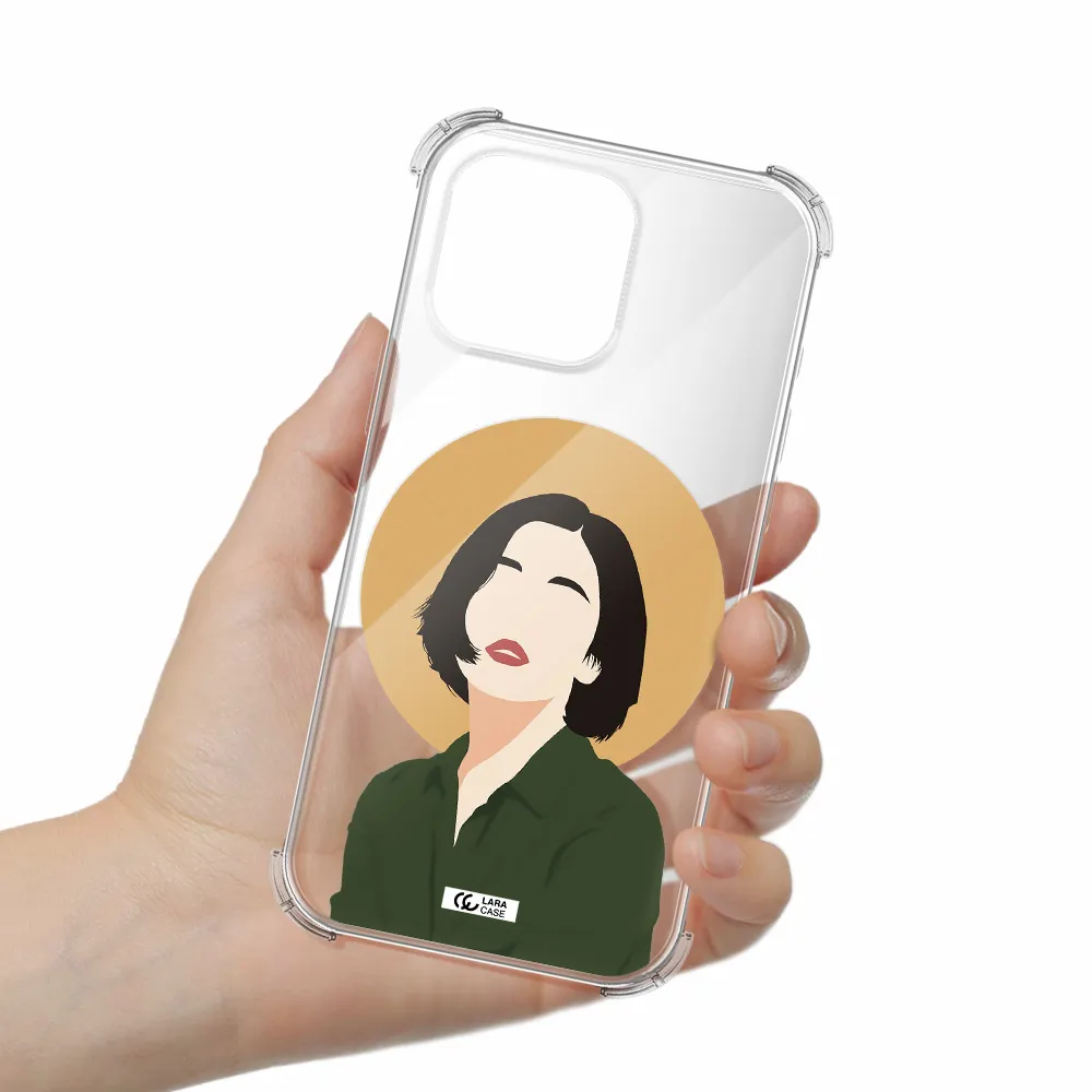 Portrait Of A Girl In A Green Dress Apple Iphone 16 Pro Max Clear Pc Case