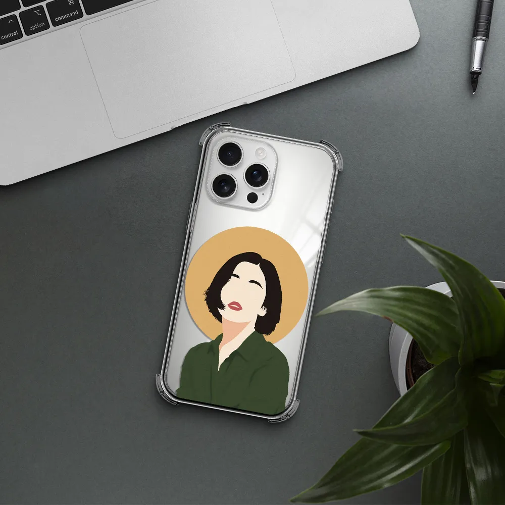 Portrait Of A Girl In A Green Dress Apple Iphone 16 Pro Max Clear Pc Case