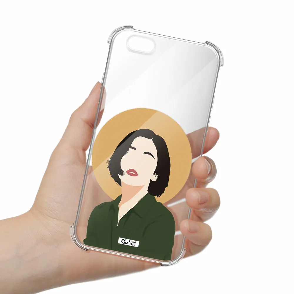 Portrait Of A Girl In A Green Dress Apple iPhone 6 Clear PC Case