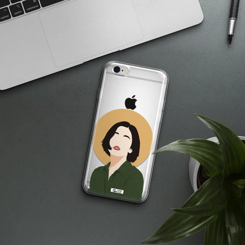 Portrait Of A Girl In A Green Dress Apple iPhone 6 Clear TPU Case