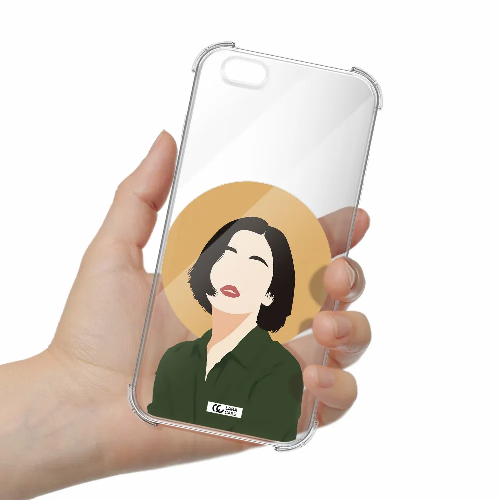 Portrait Of A Girl In A Green Dress Apple iPhone 6 plus Clear PC Case