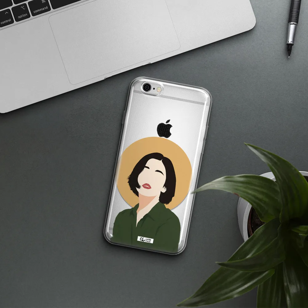 Portrait Of A Girl In A Green Dress Apple iPhone 6 plus Clear TPU Case