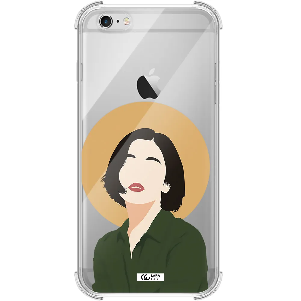 Portrait Of A Girl In A Green Dress Apple iPhone 6 s plus Clear PC Case
