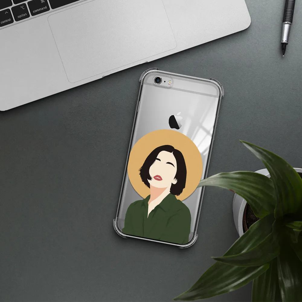Portrait Of A Girl In A Green Dress Apple iPhone 6 s plus Clear PC Case