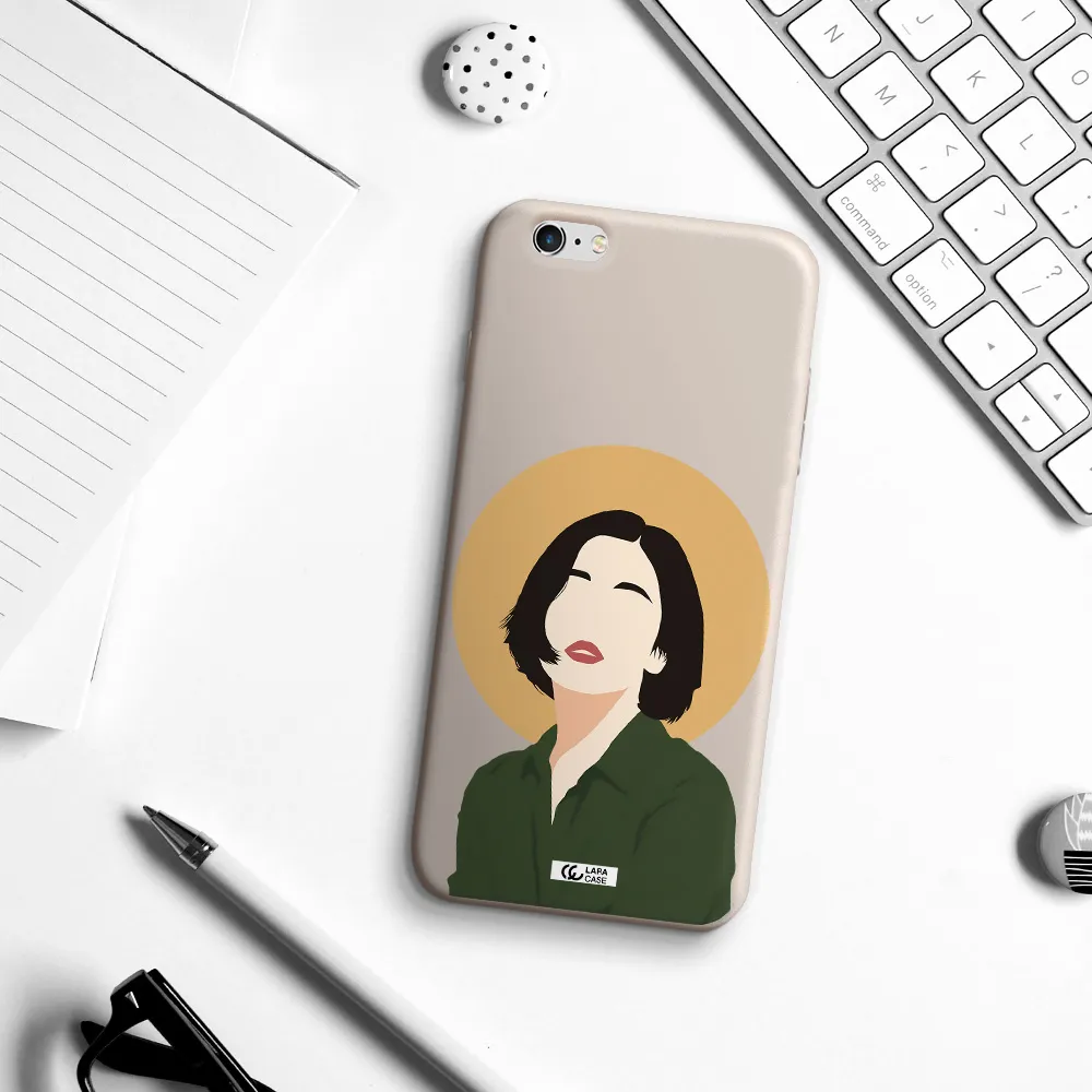 Portrait Of A Girl In A Green Dress Apple iPhone 6 s plus Silicone Stone Case