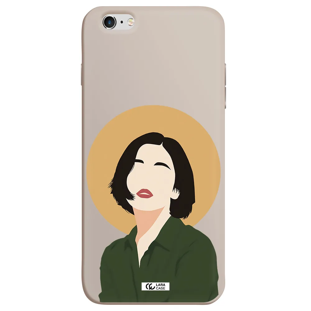 Portrait Of A Girl In A Green Dress Apple iPhone 6S Silicone Stone Case