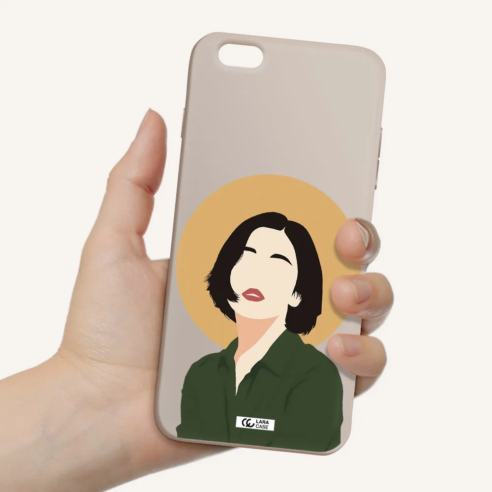 Portrait Of A Girl In A Green Dress Apple iPhone 6S Silicone Stone Case