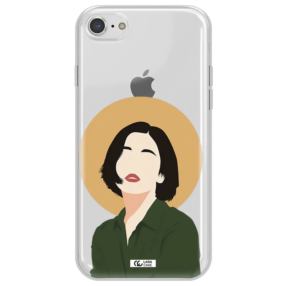 Portrait Of A Girl In A Green Dress Apple iPhone 7 Clear TPU Case