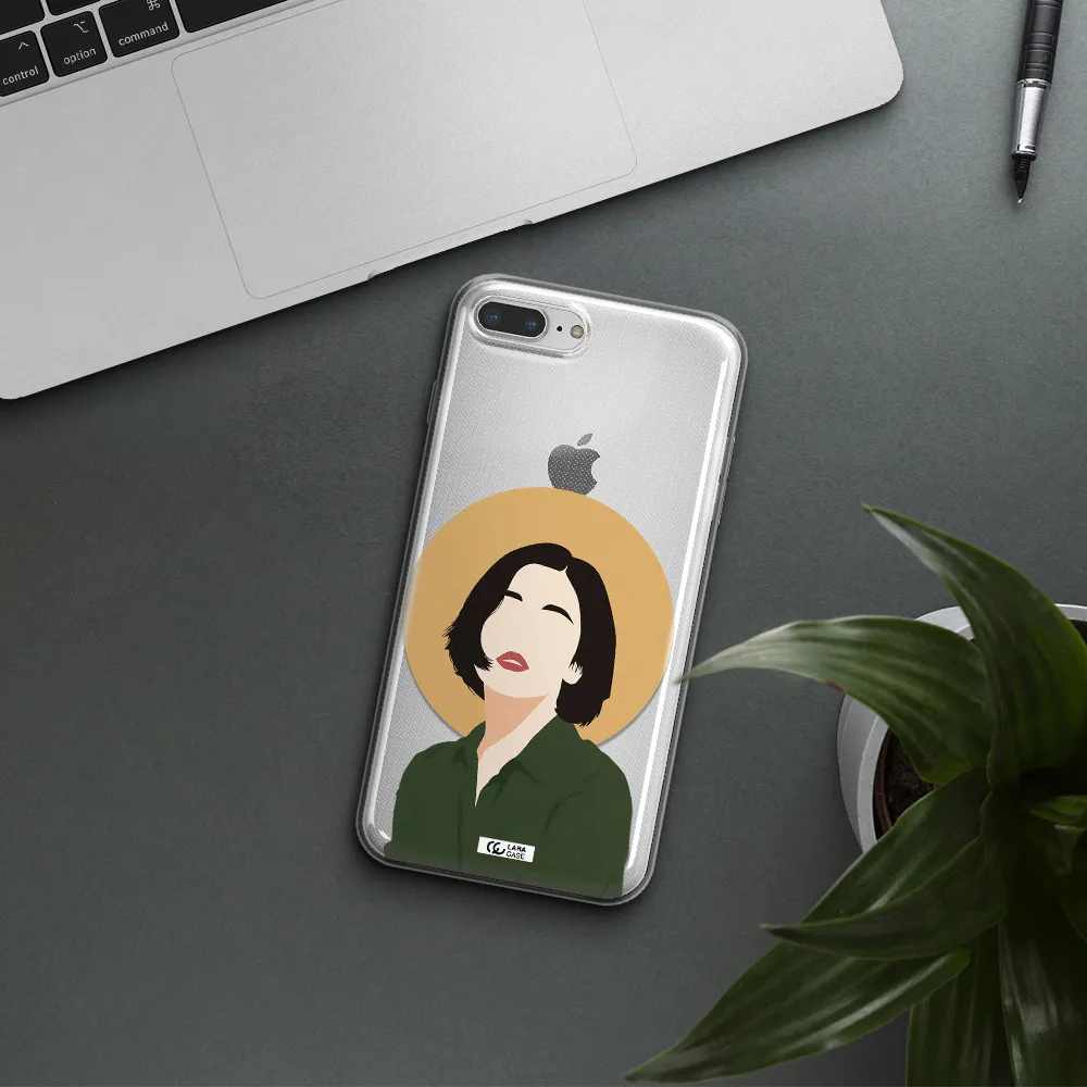 Portrait Of A Girl In A Green Dress Apple iPhone 8 plus Clear TPU Case