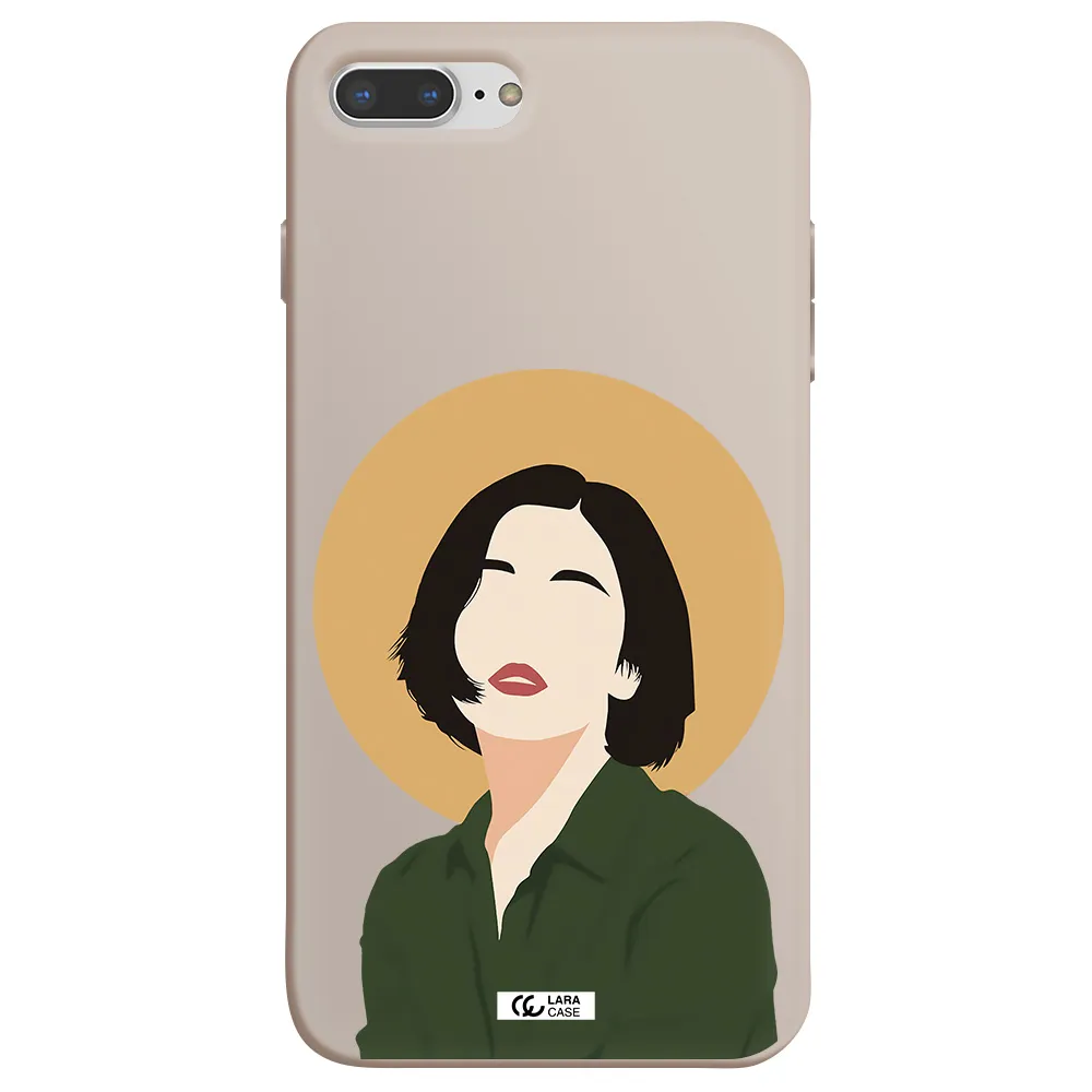 Portrait Of A Girl In A Green Dress Apple iPhone 8 plus Silicone Stone Case