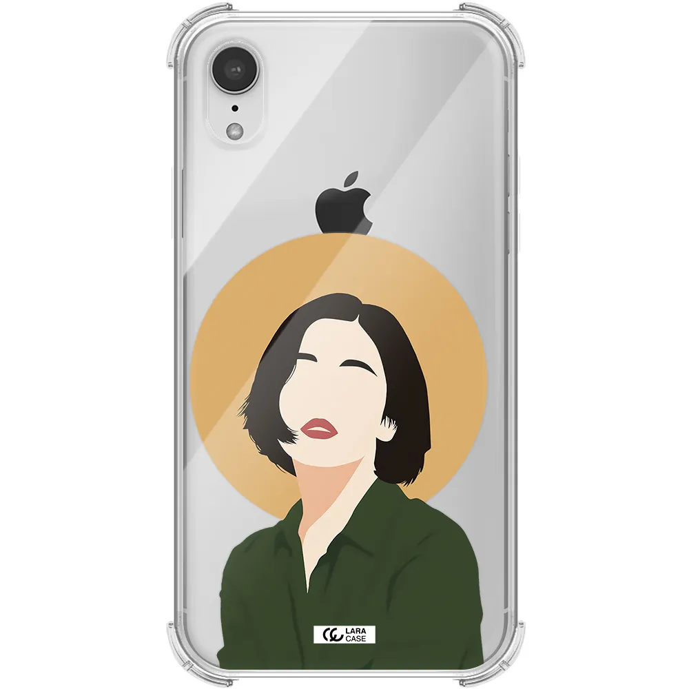 Portrait Of A Girl In A Green Dress Apple iPhone XR Clear PC Case