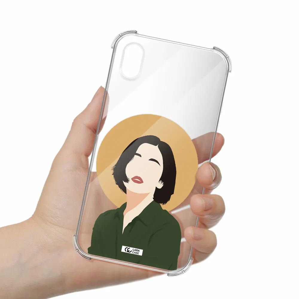 Portrait Of A Girl In A Green Dress Apple iPhone XR Clear PC Case