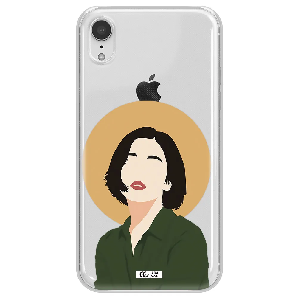 Portrait Of A Girl In A Green Dress Apple iPhone XR Clear TPU Case