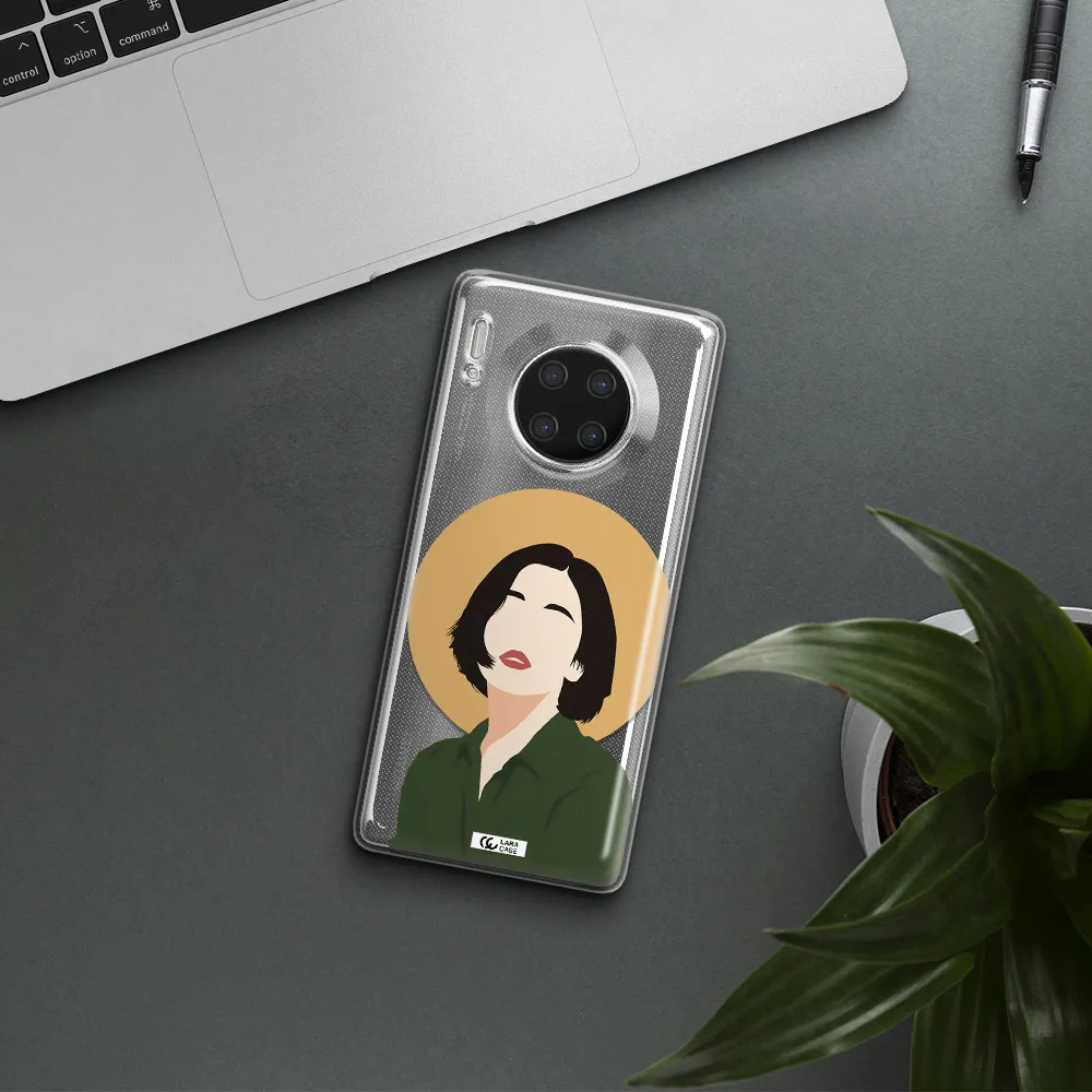 Portrait Of A Girl In A Green Dress Huawei Mate 30 Pro Clear TPU Case
