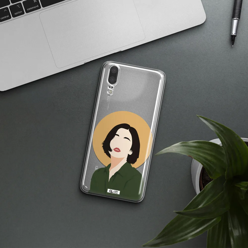 Portrait Of A Girl In A Green Dress Huawei P20 Clear TPU Case