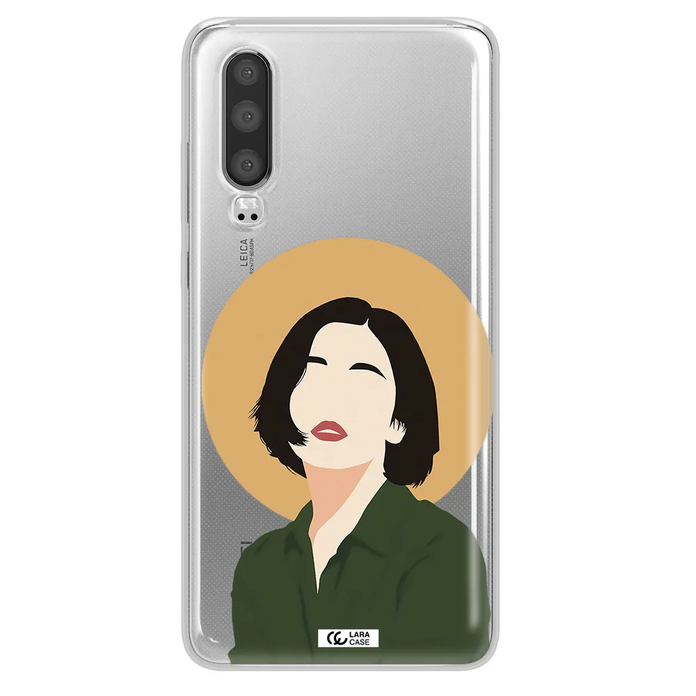 Portrait Of A Girl In A Green Dress Huawei P30 Clear TPU Case