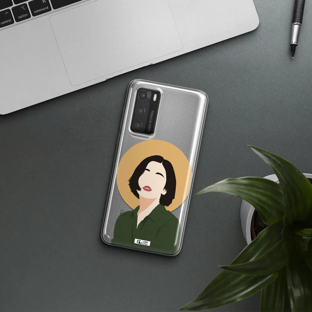Portrait Of A Girl In A Green Dress Huawei P40 Clear TPU Case