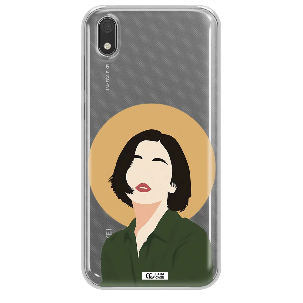 Portrait Of A Girl In A Green Dress Huawei Y5 2019 Clear TPU Case