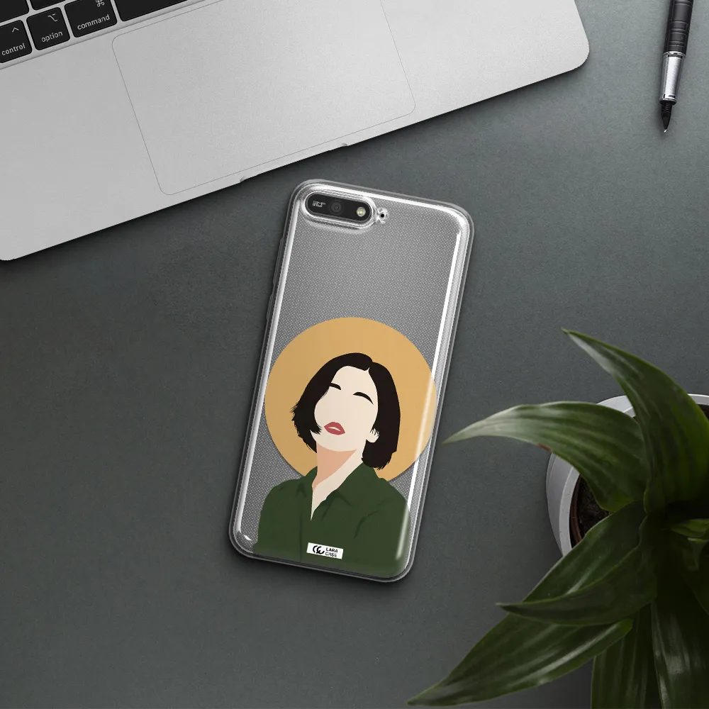 Portrait Of A Girl In A Green Dress Huawei Y6 2018 Clear TPU Case
