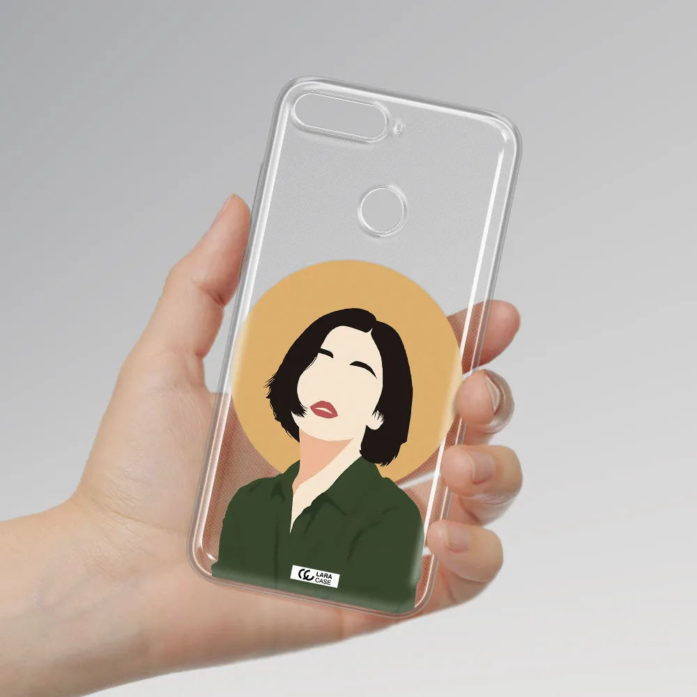 Portrait Of A Girl In A Green Dress Huawei Y6 Prime 2018 Clear TPU Case