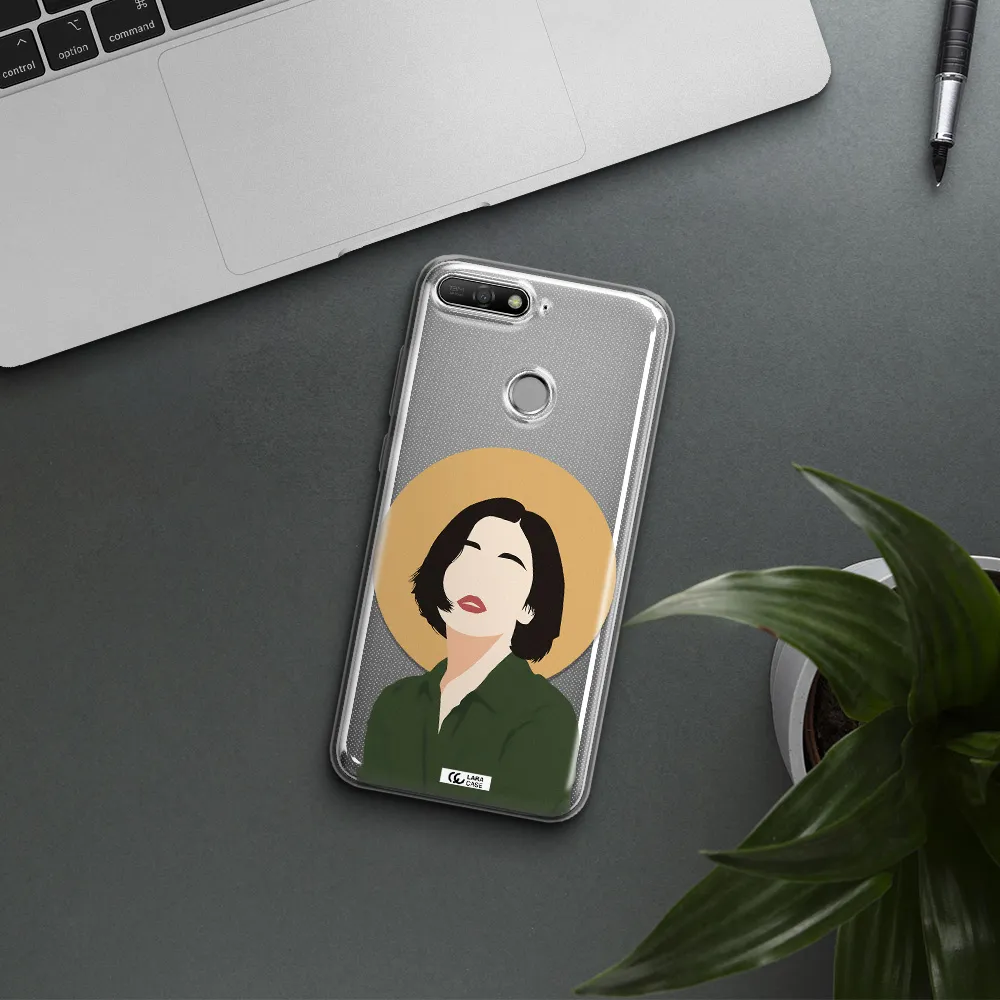 Portrait Of A Girl In A Green Dress Huawei Y6 Prime 2018 Clear TPU Case