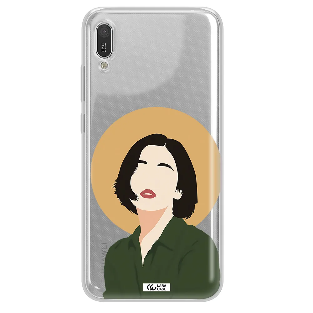 Portrait Of A Girl In A Green Dress Huawei Y6 Pro 2019 Clear TPU Case