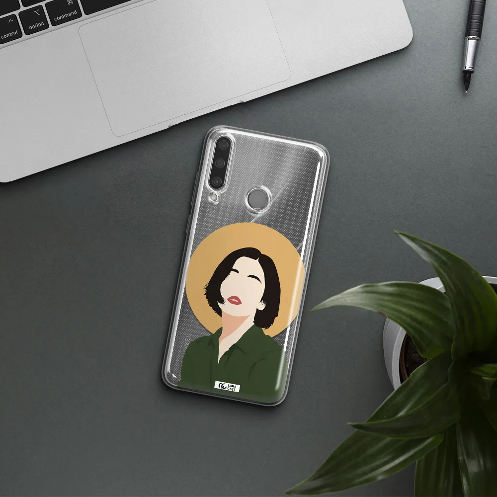 Portrait Of A Girl In A Green Dress Huawei Y6P Clear TPU Case