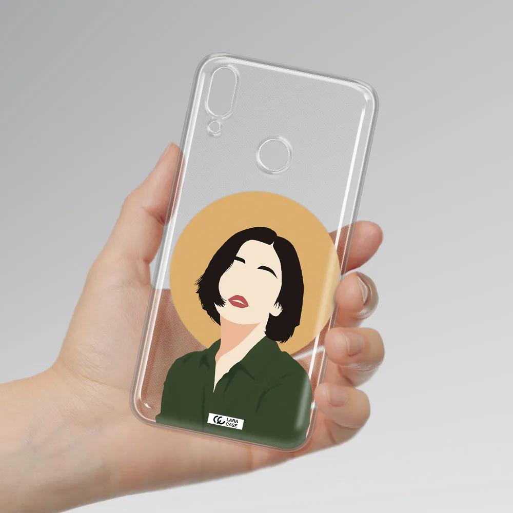 Portrait Of A Girl In A Green Dress Huawei Y7 2019 Clear TPU Case