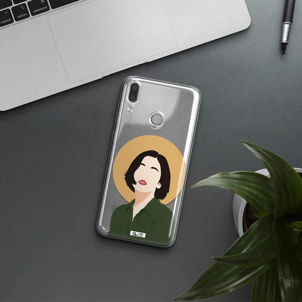 Portrait Of A Girl In A Green Dress Huawei Y7 2019 Clear TPU Case