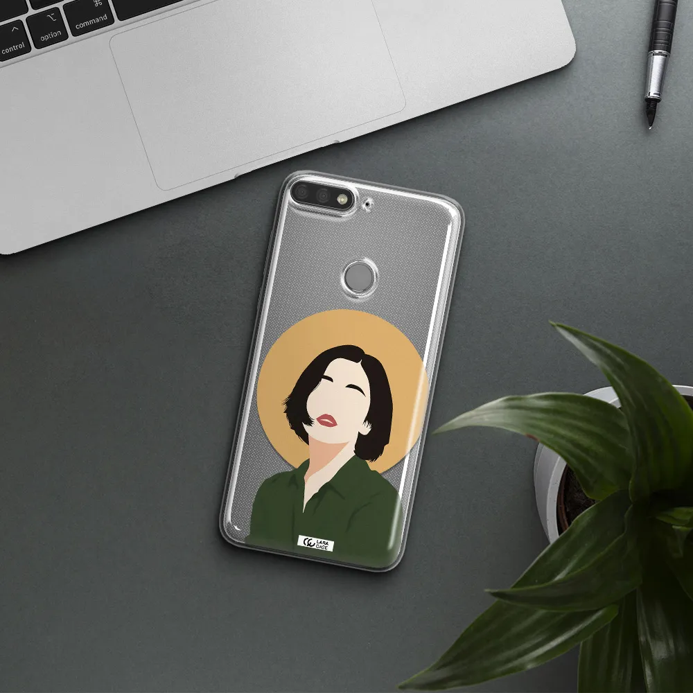 Portrait Of A Girl In A Green Dress Huawei Y7 Prime 2018 Clear TPU Case