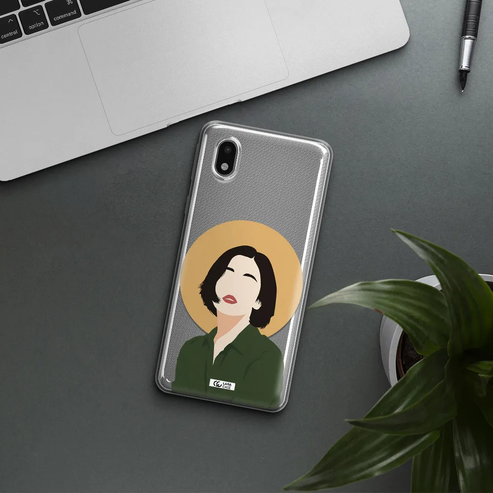 Portrait Of A Girl In A Green Dress Samsung A01 Core Clear Tpu Case
