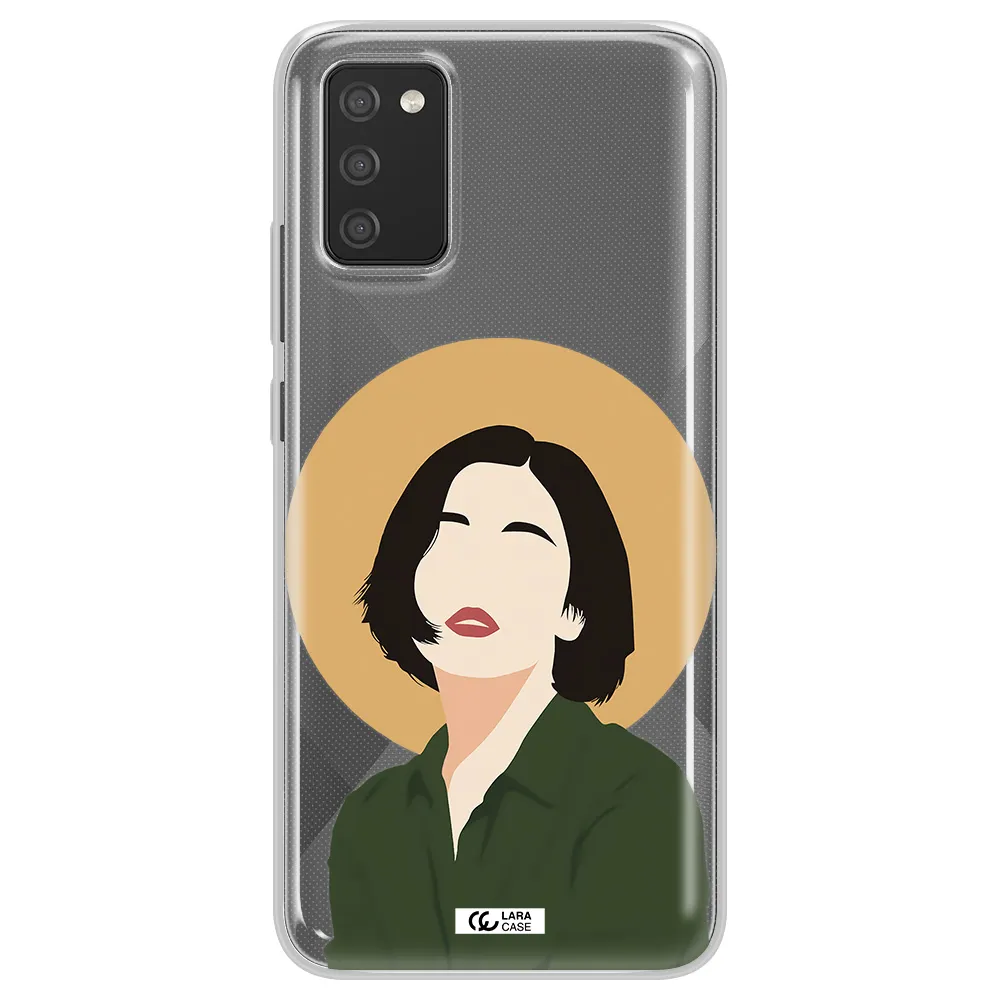 Portrait Of A Girl In A Green Dress Samsung A02S Clear TPU Case