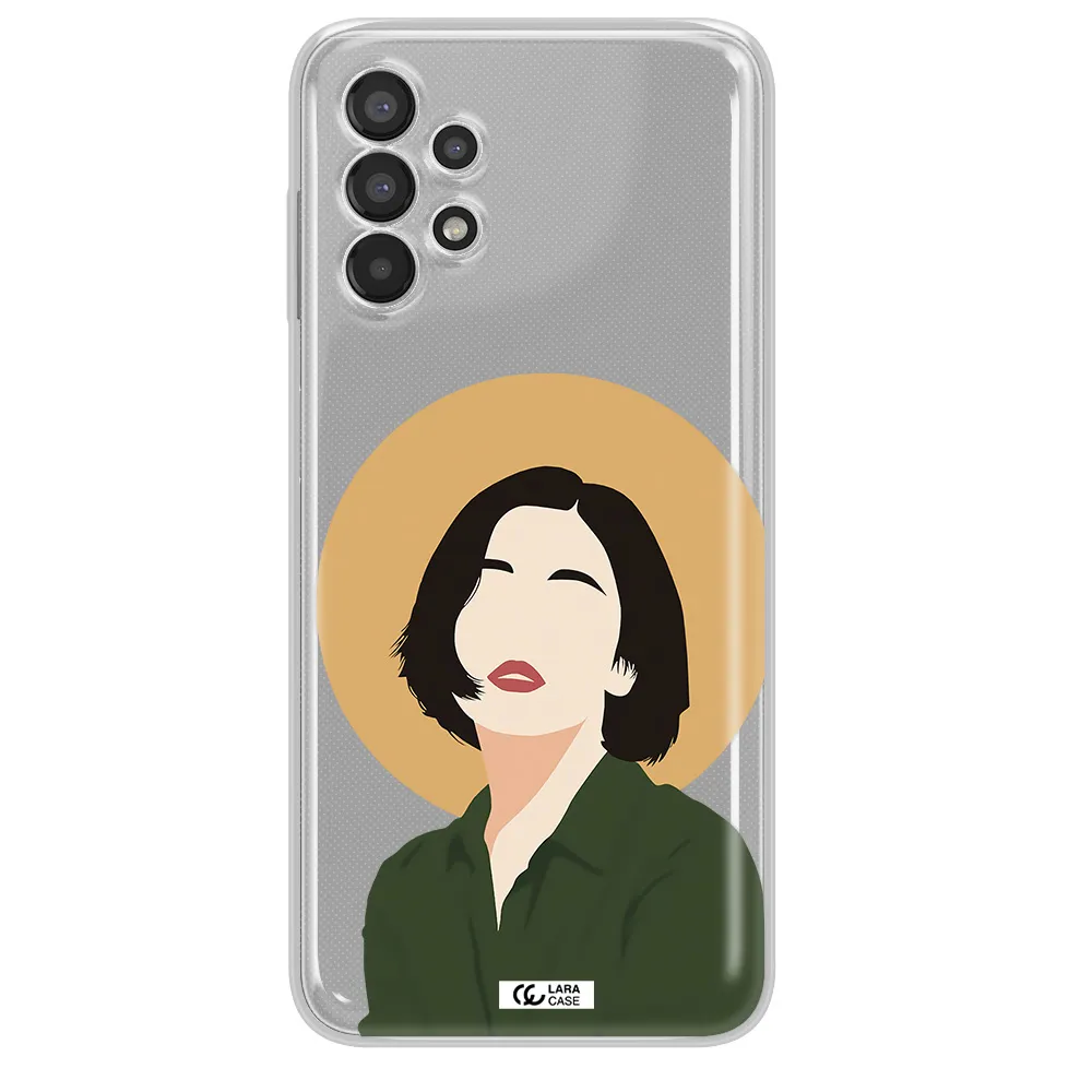 Portrait Of A Girl In A Green Dress Samsung A13 Clear TPU Case