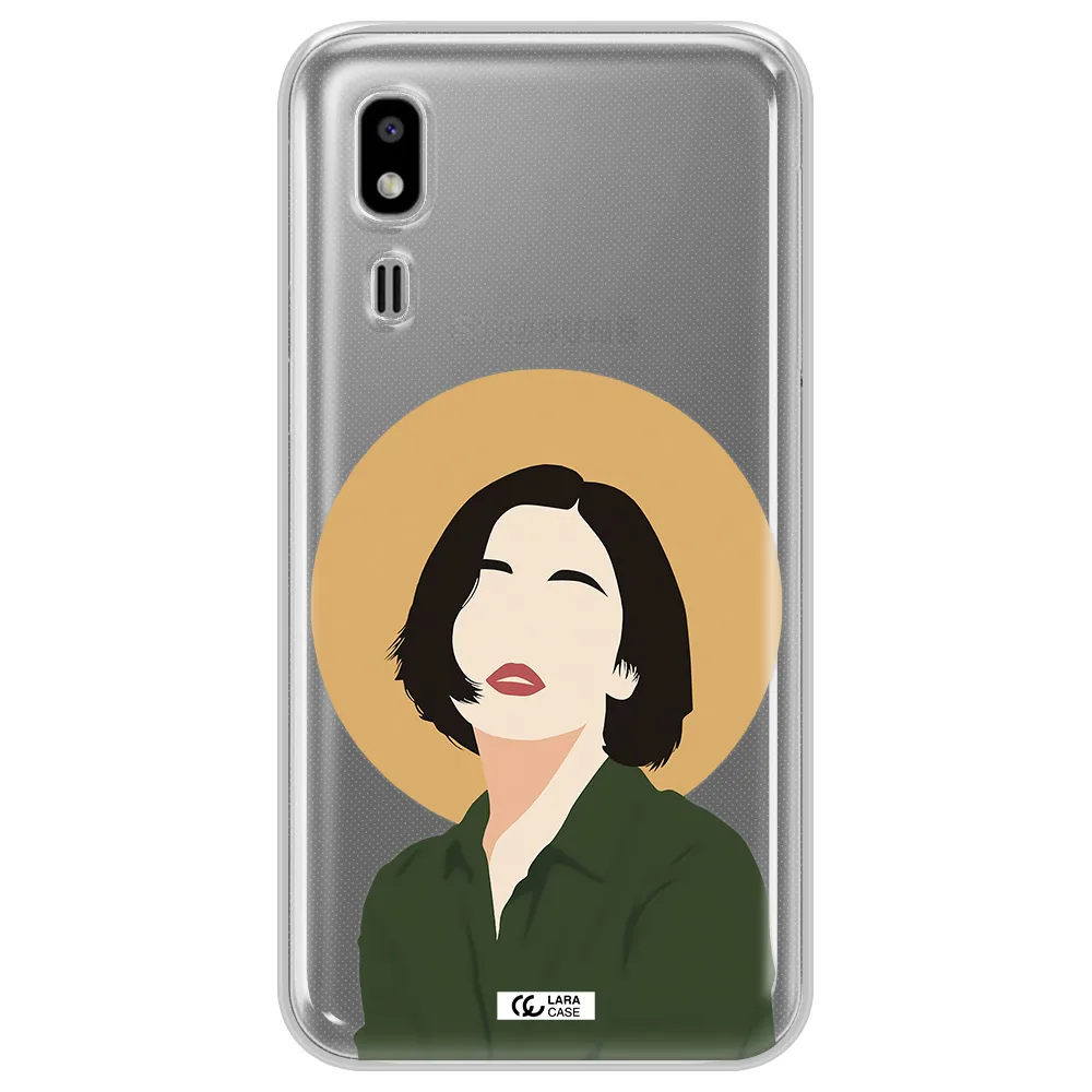 Portrait Of A Girl In A Green Dress Samsung A2 Core Clear TPU Case