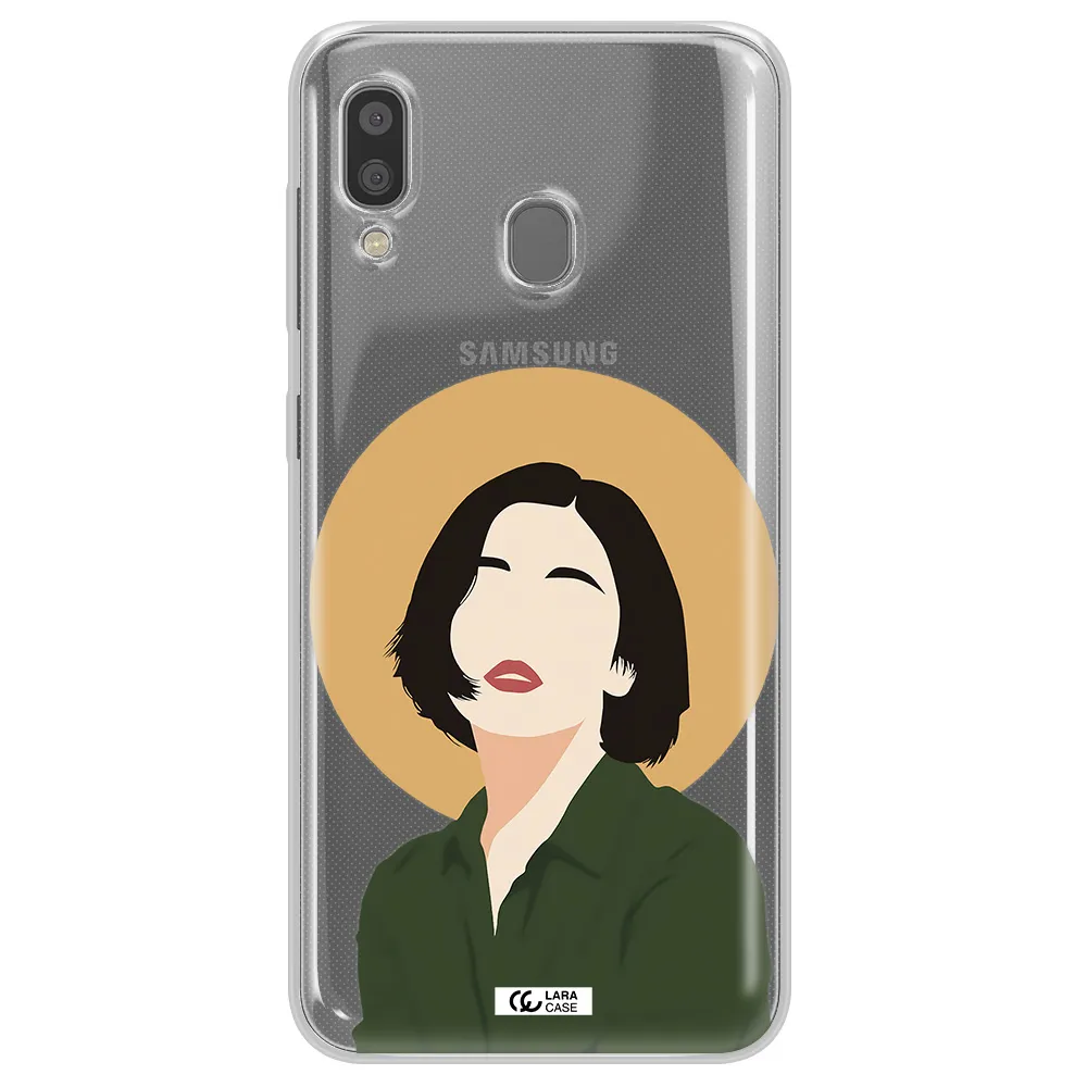 Portrait Of A Girl In A Green Dress Samsung A20 Clear TPU Case
