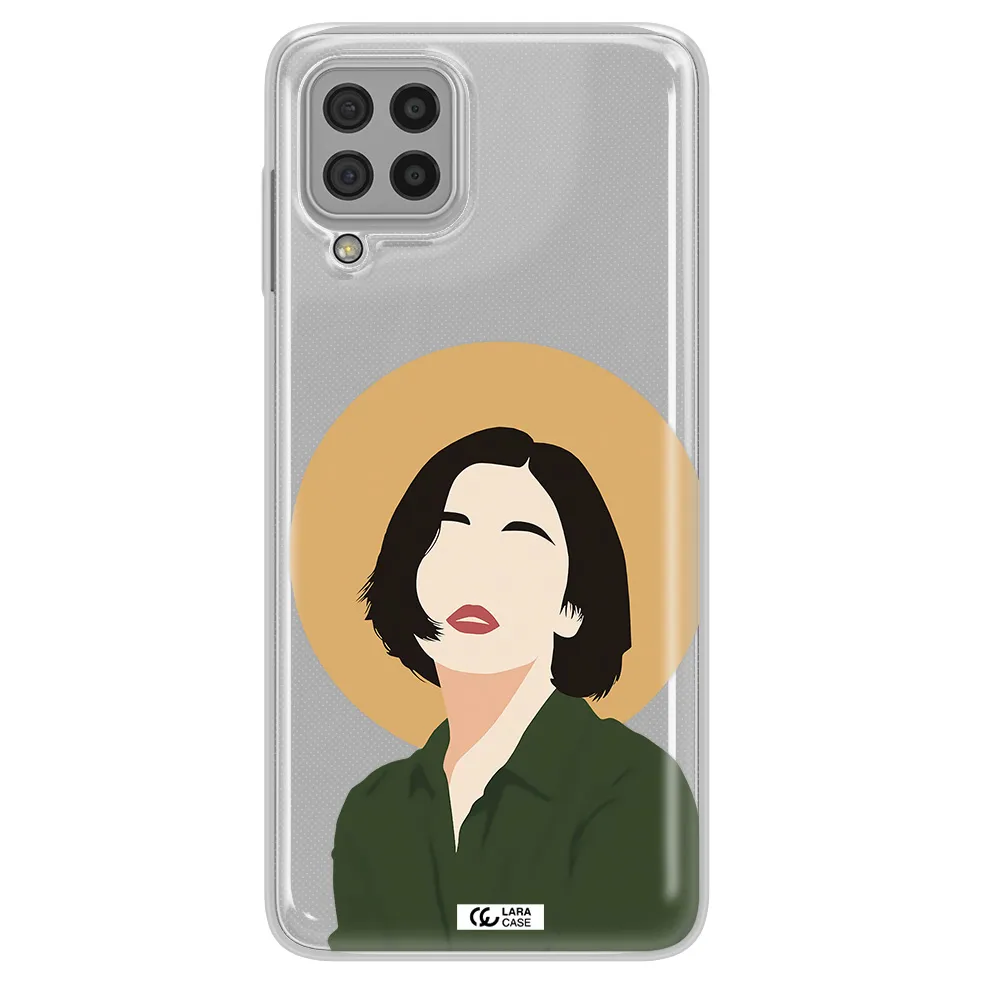 Portrait Of A Girl In A Green Dress Samsung A22 4g Clear TPU Case
