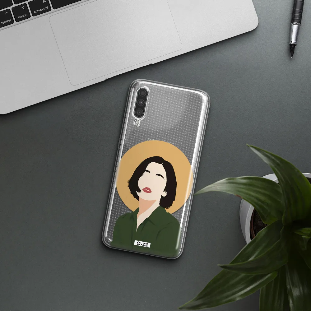 Portrait Of A Girl In A Green Dress Samsung A30S Clear TPU Case