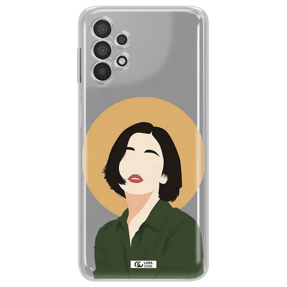 Portrait Of A Girl In A Green Dress Samsung A32 4G Clear Tpu Case
