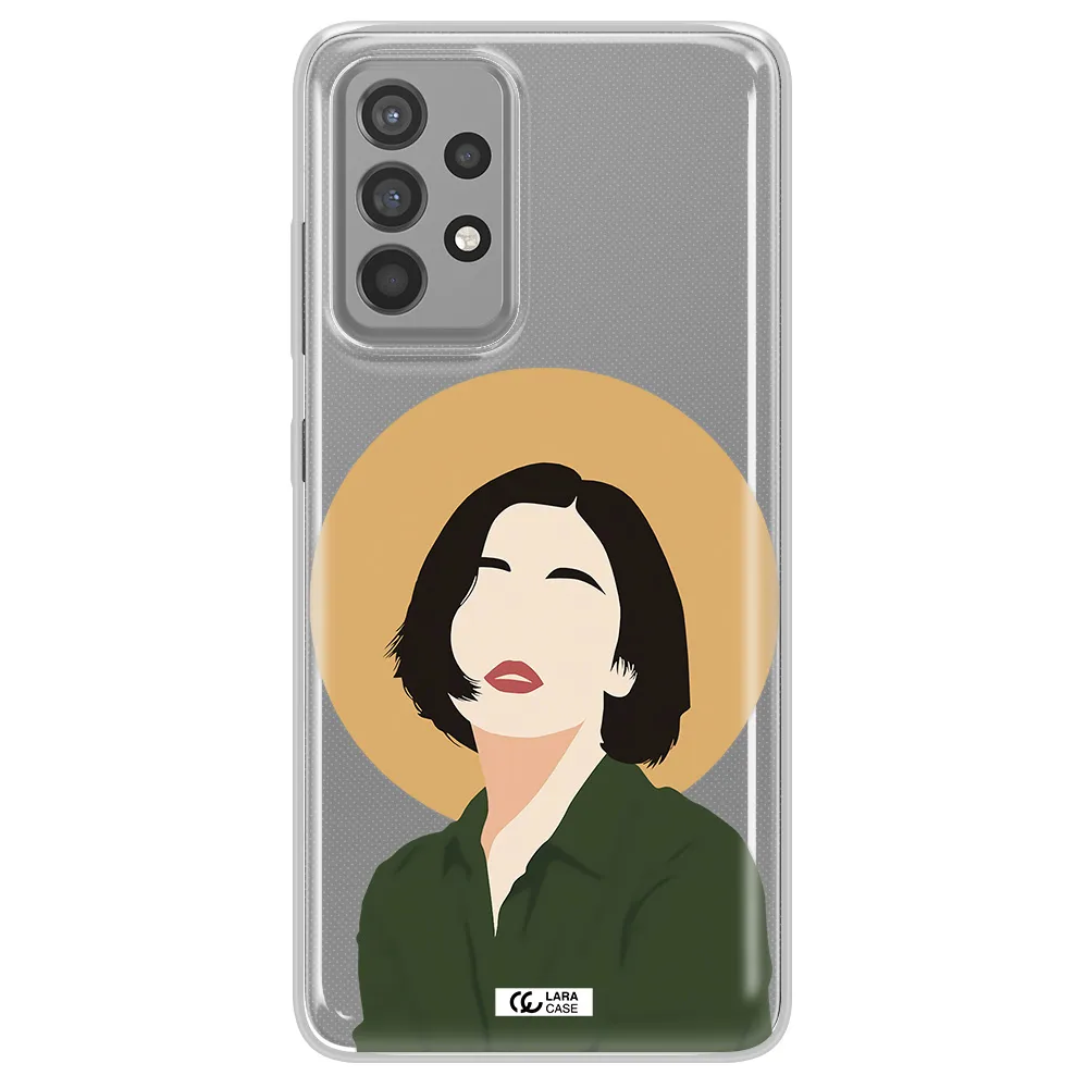 Portrait Of A Girl In A Green Dress Samsung A52 Clear TPU Case