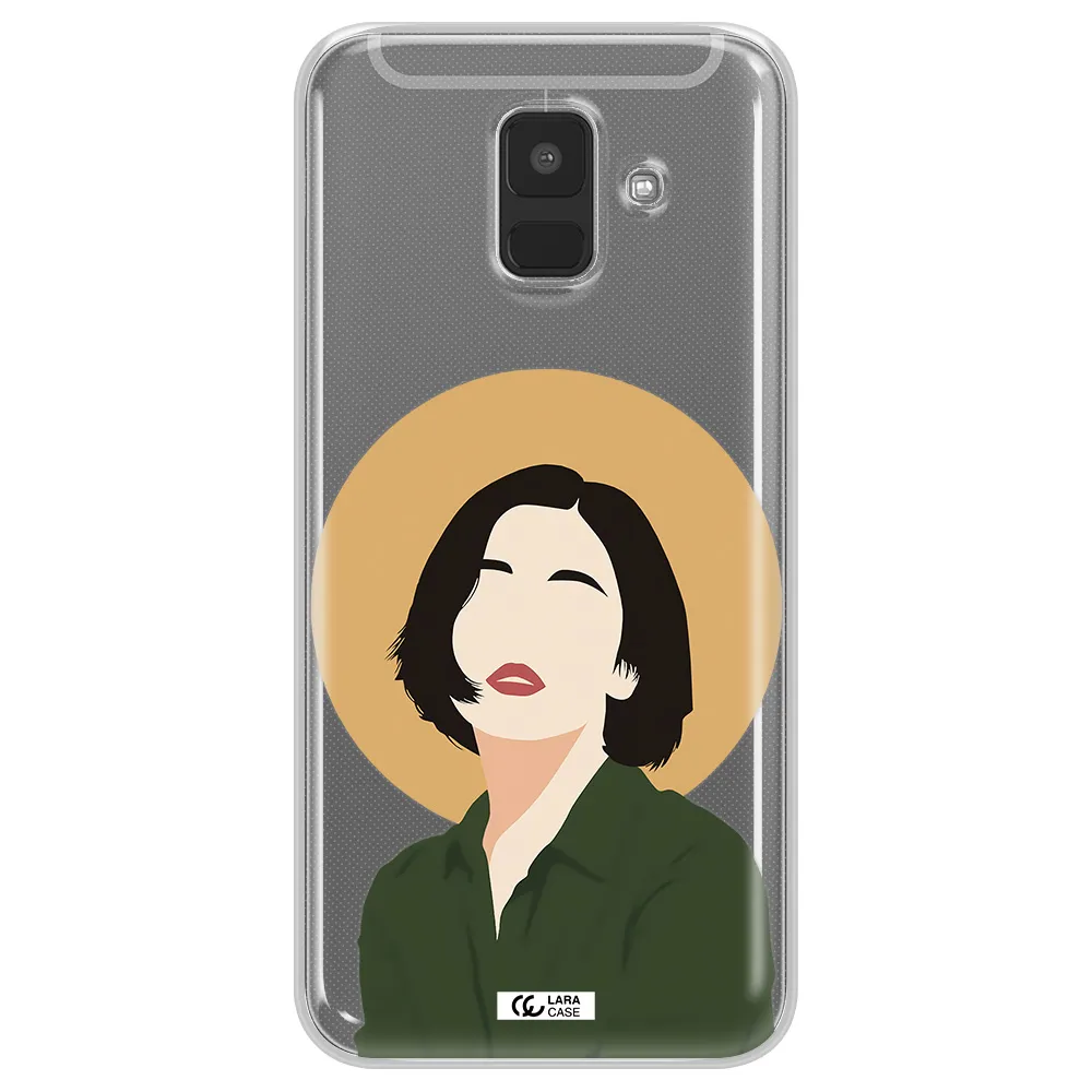 Portrait Of A Girl In A Green Dress Samsung A6 Clear TPU Case