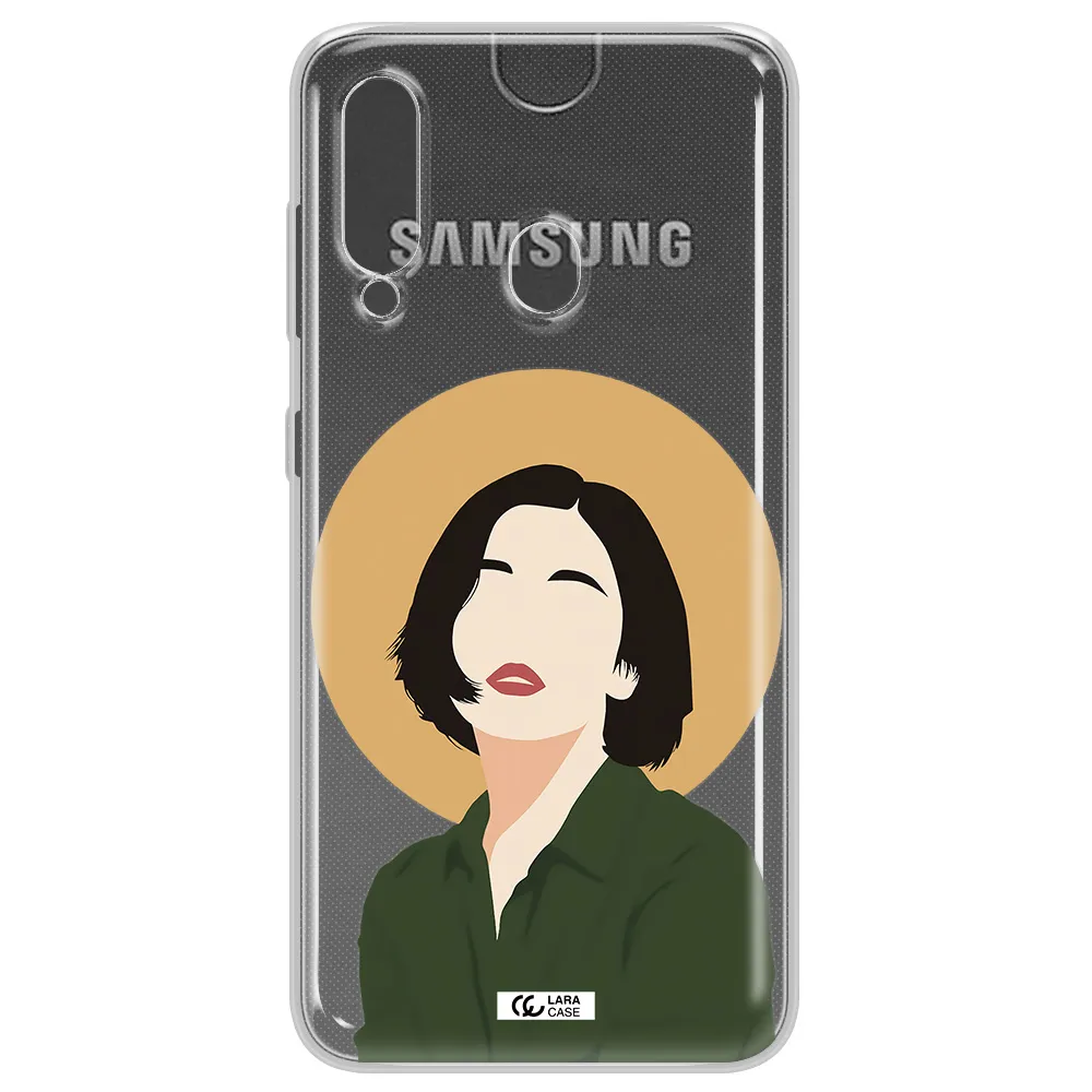 Portrait Of A Girl In A Green Dress Samsung A60 Clear TPU Case