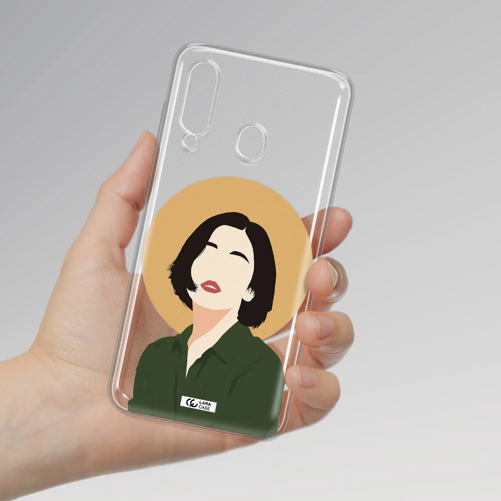 Portrait Of A Girl In A Green Dress Samsung A60 Clear TPU Case