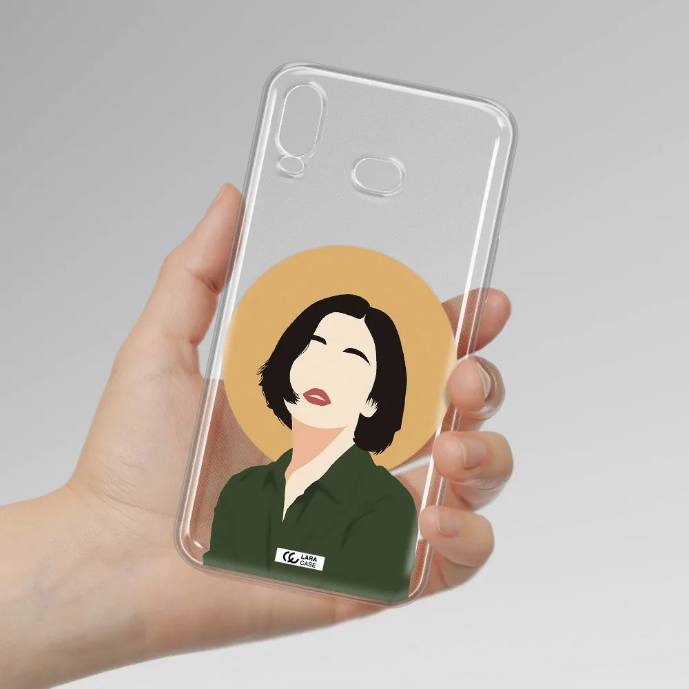 Portrait Of A Girl In A Green Dress Samsung A6S Clear TPU Case