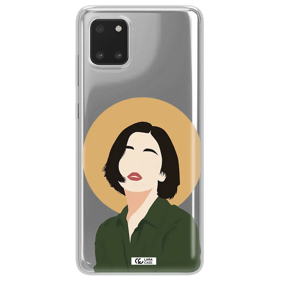 Portrait Of A Girl In A Green Dress Samsung A81 Clear TPU Case