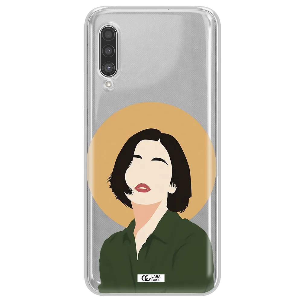 Portrait Of A Girl In A Green Dress Samsung A90 Clear TPU Case