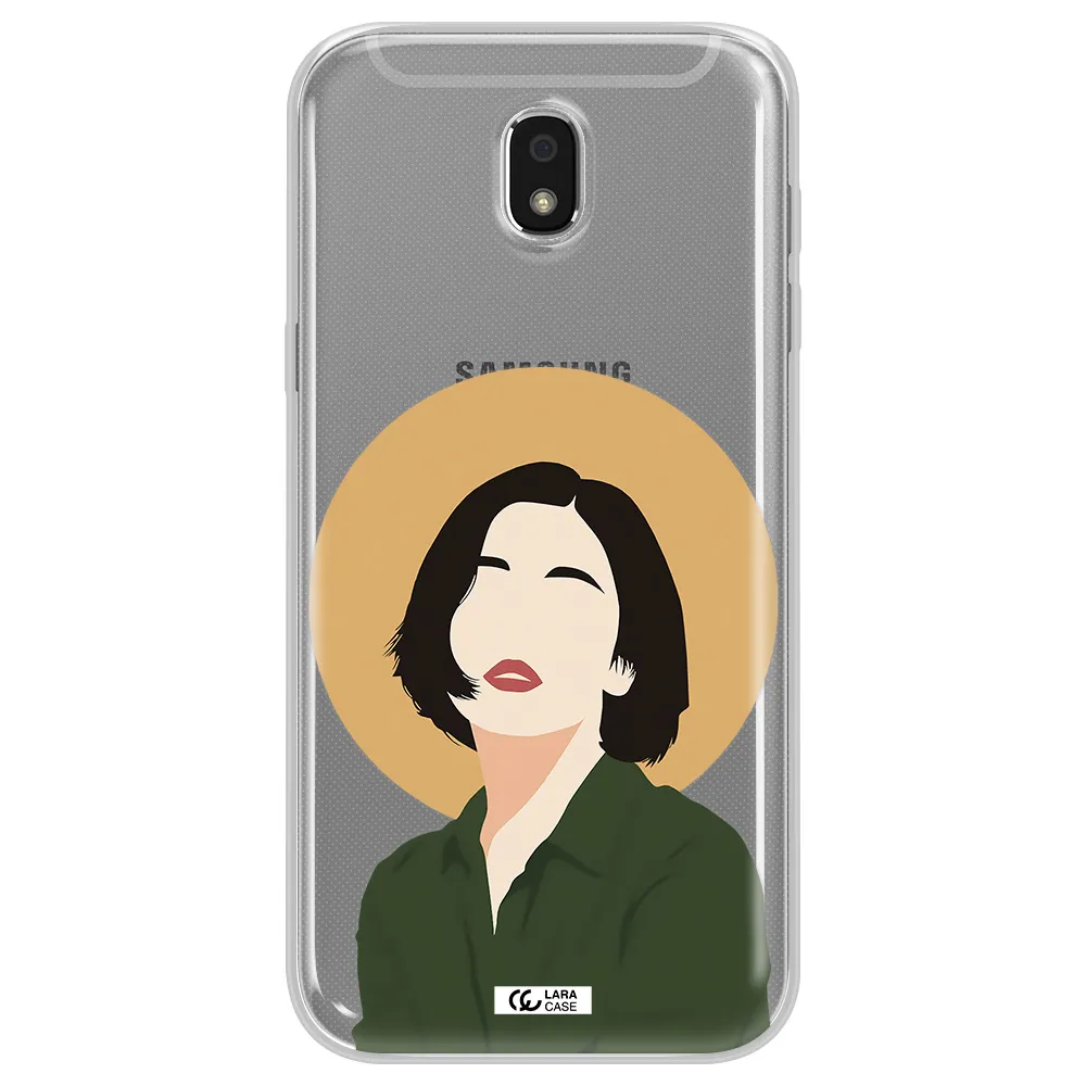 Portrait Of A Girl In A Green Dress Samsung J5 2017 Clear TPU Case
