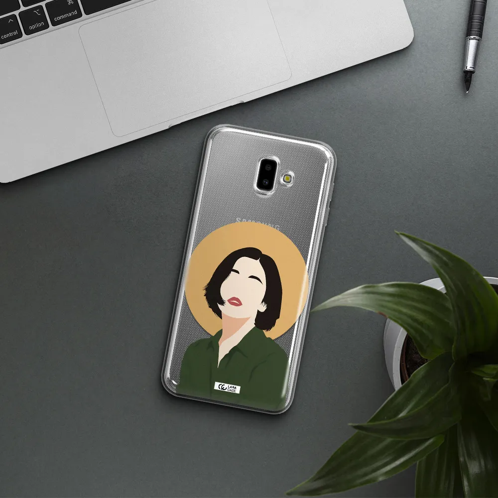 Portrait Of A Girl In A Green Dress Samsung J6 Plus Clear TPU Case