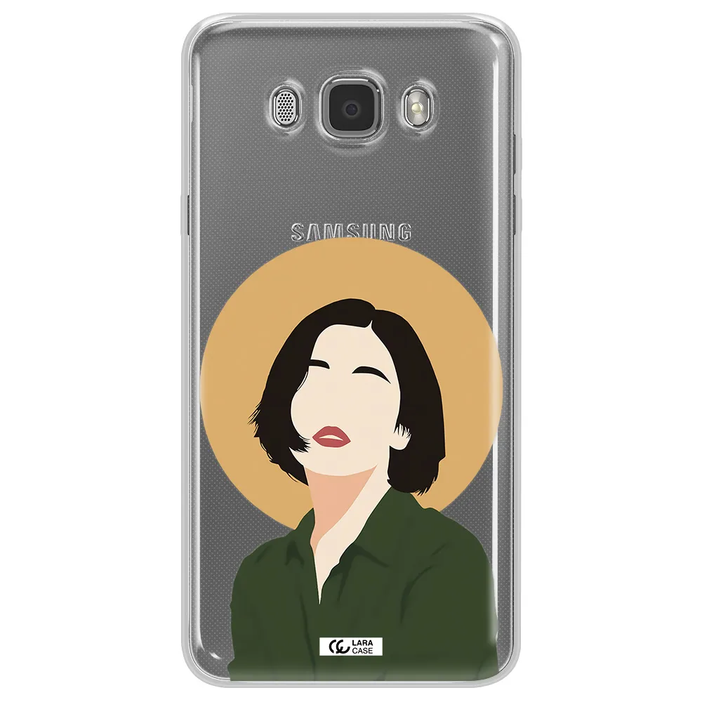 Portrait Of A Girl In A Green Dress Samsung J7 2016 Clear TPU Case