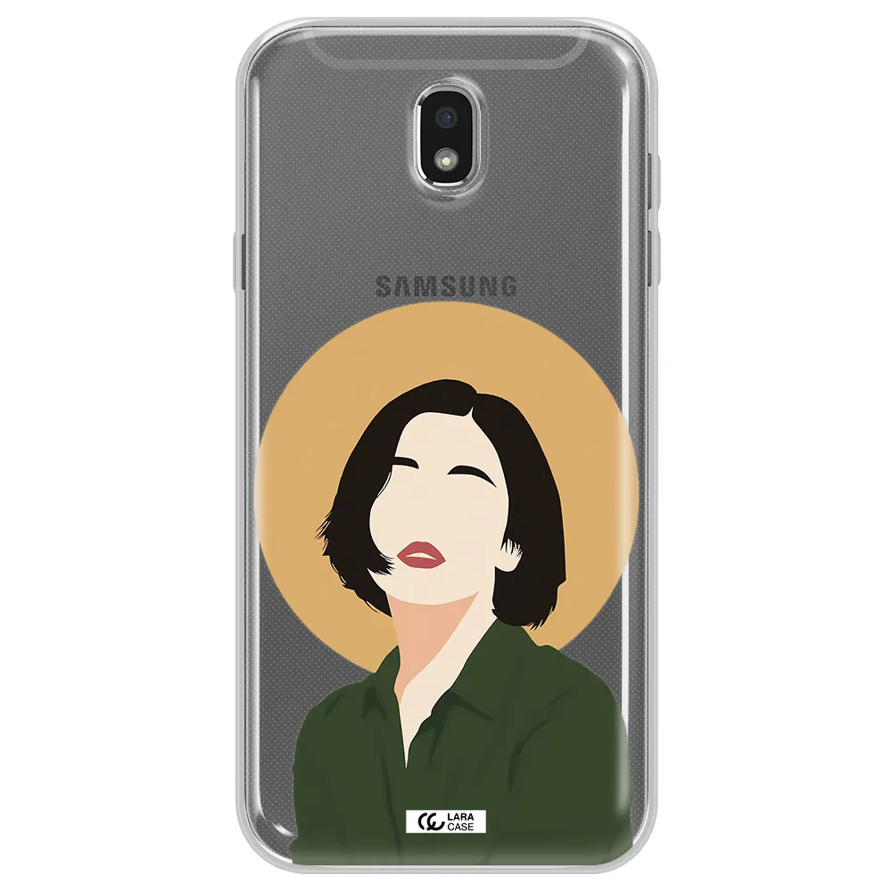 Portrait Of A Girl In A Green Dress Samsung J7 Pro Clear TPU Case